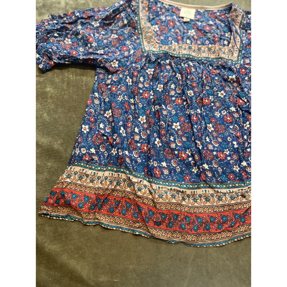 Knox Rose Blue short sleeve Blue shirt Medium - Picture 2 of 6